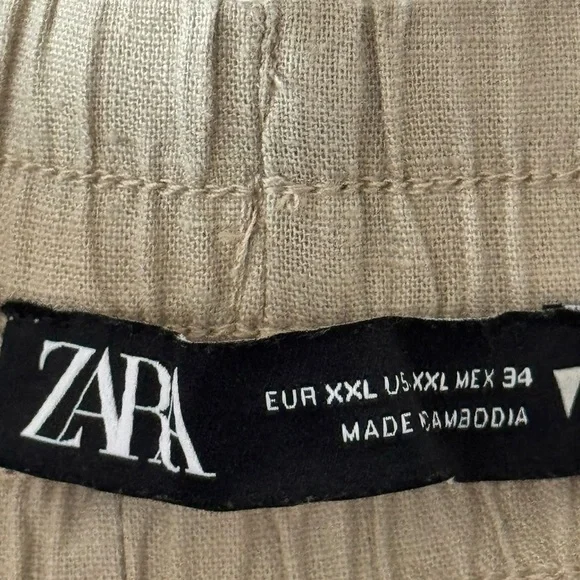 ZARA Beige Maxi linen blend Skirt size Zara xxl - Picture 3 of 6